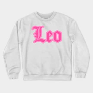 Leo Zodiac Pink Astrology Aesthetic Crewneck Sweatshirt